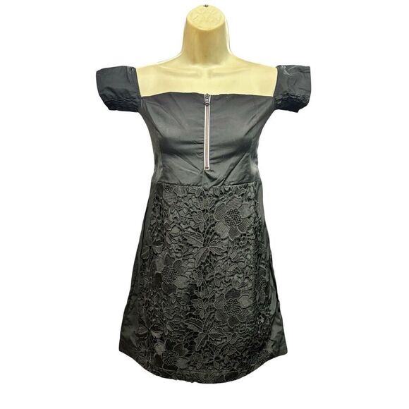 Rachel Comey Lace & Zip Front Mini Dress in Black NWT Size 4 - Picture 2 of 6